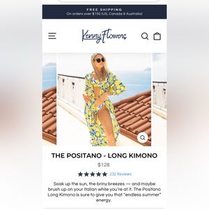 Kenny Flowers Positano long kimono